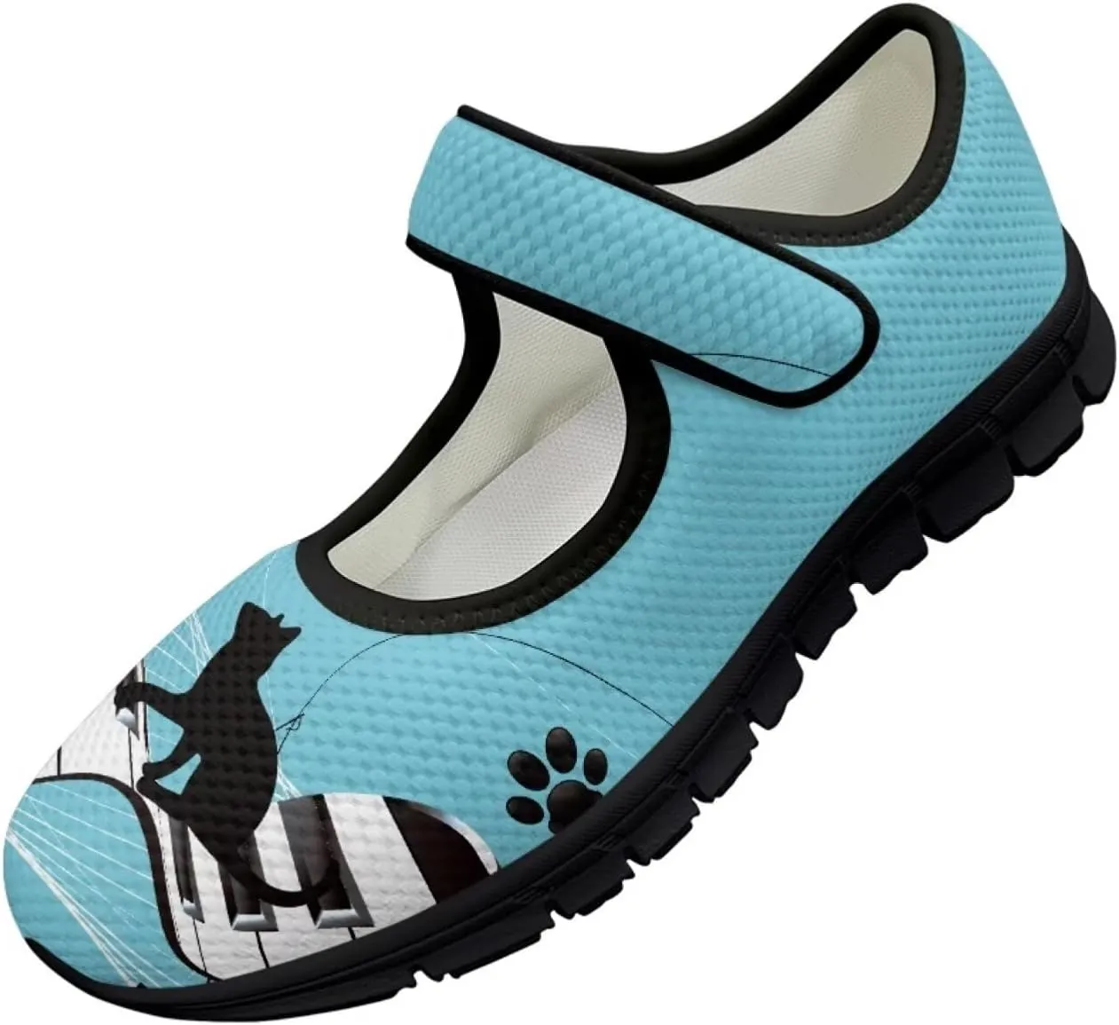 Womens Mary Jane Sneakers Casual Breathable Mesh Flats Closed Toe Non Slip Fashion Walking Travel Shoes
