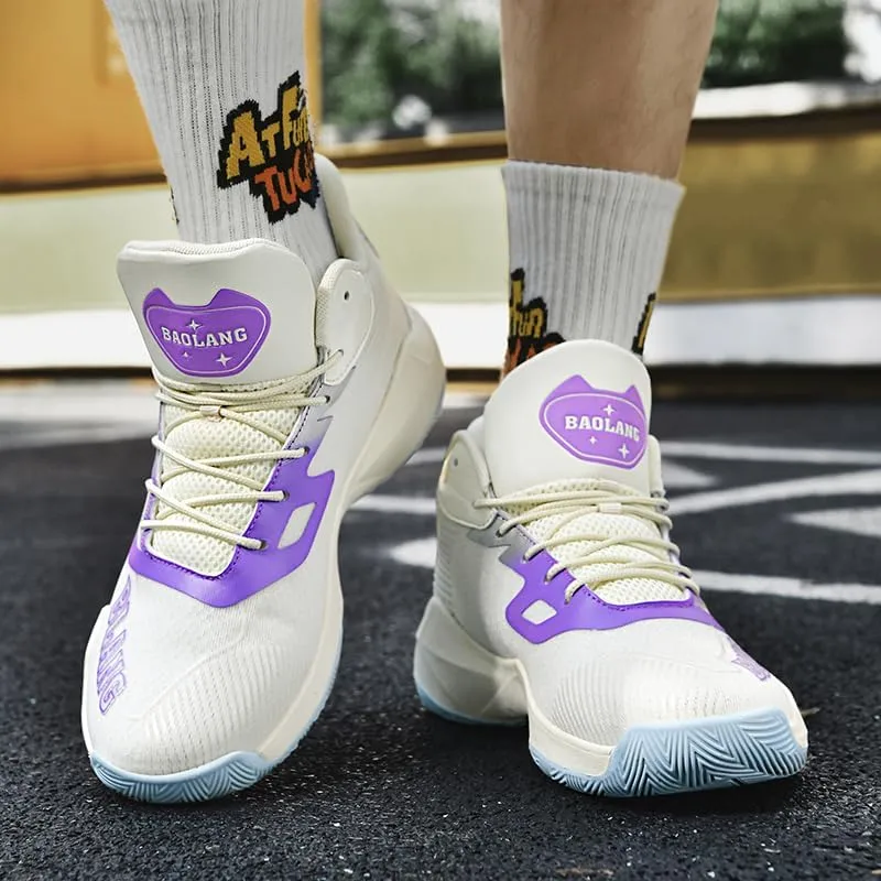 Womens Mens Basketball Shoes High Top Fashion Breathable Sneakers Lace Up Sport Volleyball Outdoor Non Slip Shoe