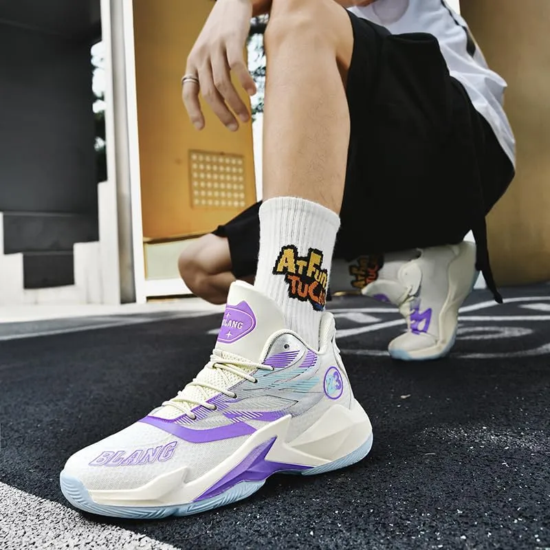 Womens Mens Basketball Shoes High Top Fashion Breathable Sneakers Lace Up Sport Volleyball Outdoor Non Slip Shoe