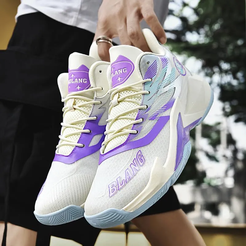 Womens Mens Basketball Shoes High Top Fashion Breathable Sneakers Lace Up Sport Volleyball Outdoor Non Slip Shoe