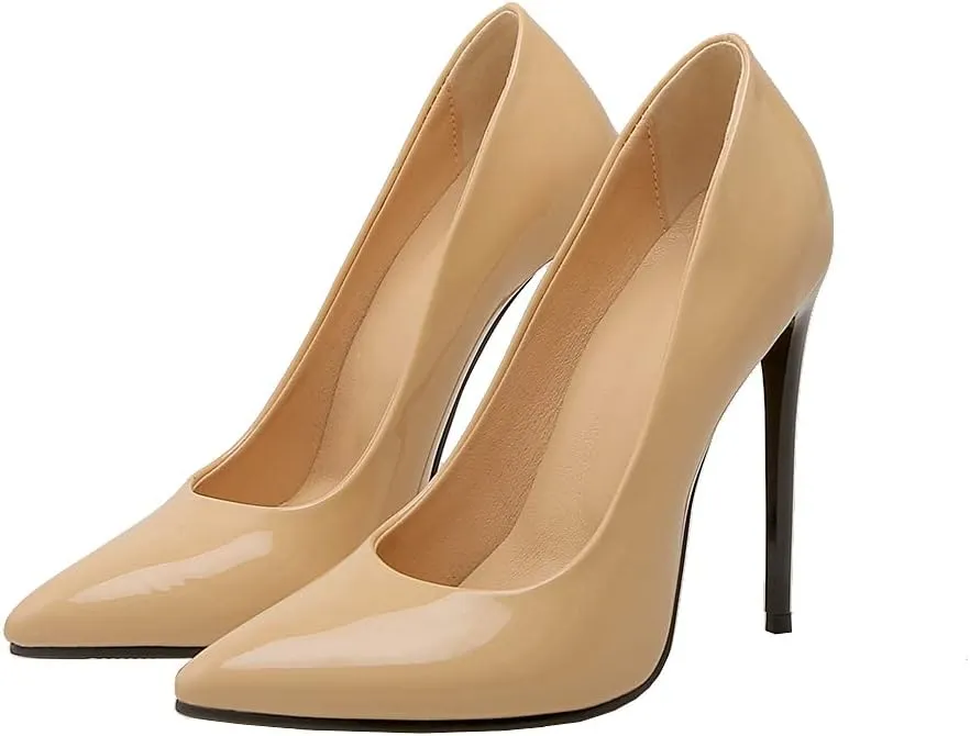 Women's Men's Pointed Toe High Hell Plus Size Slip On Stiletto Wedding Party Dress Pumps Shoes