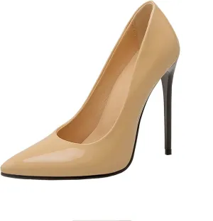 Women's Men's Pointed Toe High Hell Plus Size Slip On Stiletto Wedding Party Dress Pumps Shoes
