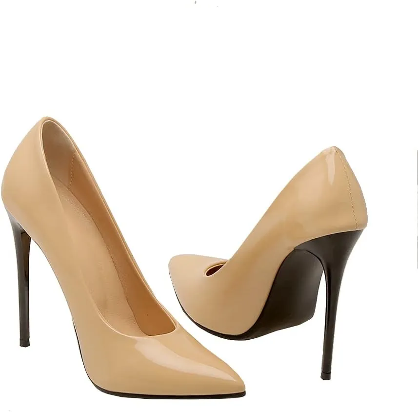 Women's Men's Pointed Toe High Hell Plus Size Slip On Stiletto Wedding Party Dress Pumps Shoes