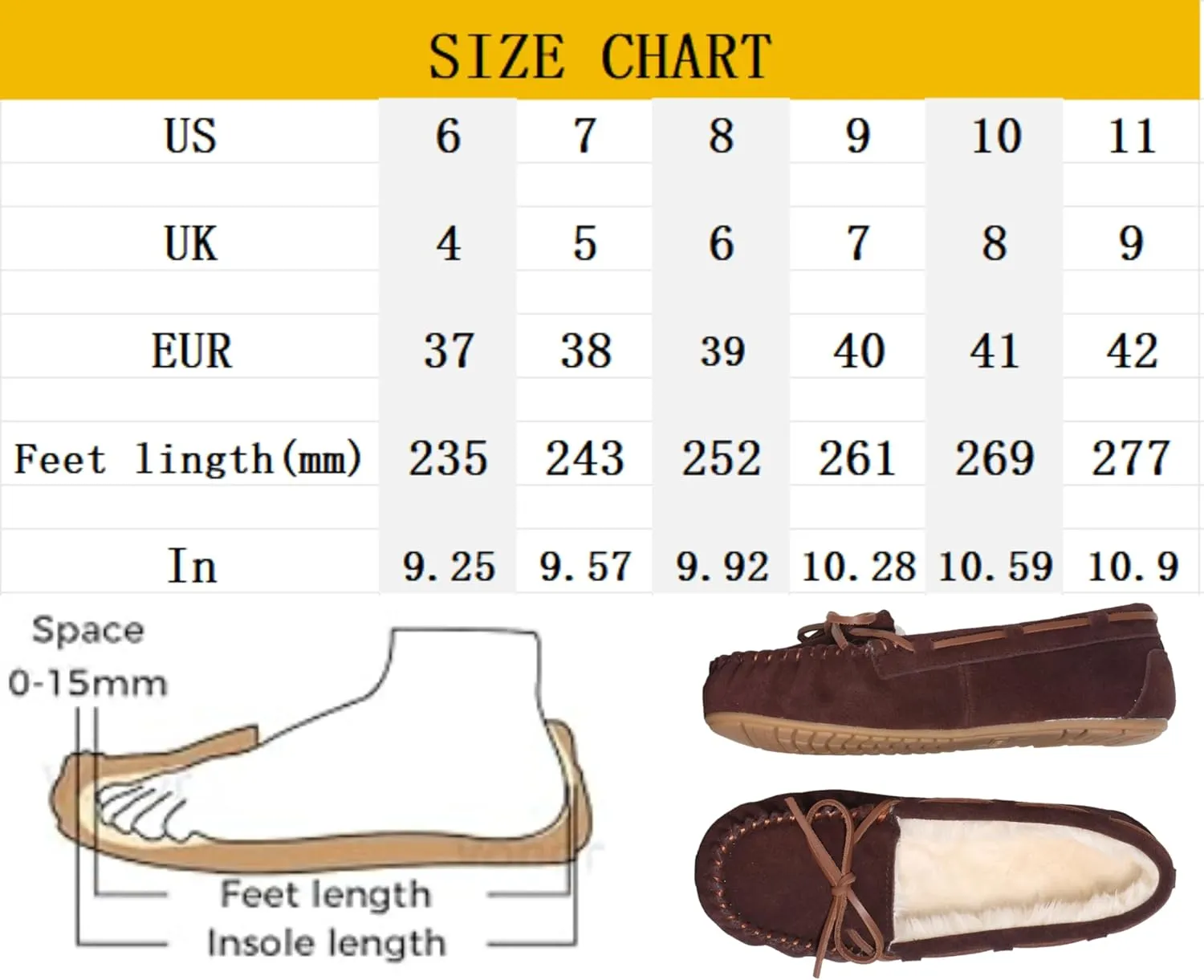 Women's Moccasin Slippers Cow Suede Warm Faux Fur Pile Lined Lace-Up Bow Cozy Indoor & Outdoor Slip On Loafers Shoes for Women