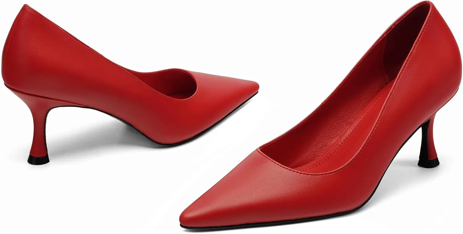 Women's Pointed Pumps Sexy Stiletto Heels Closed Pumps Comfortable Stylish Slip-On Dress Shoes for Party Wedding Proms Work Shoes