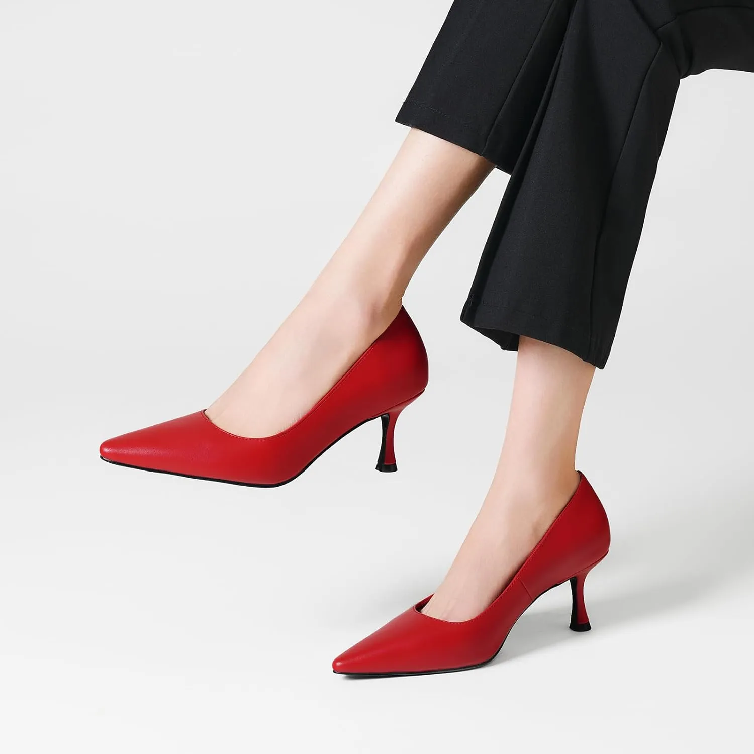 Women's Pointed Pumps Sexy Stiletto Heels Closed Pumps Comfortable Stylish Slip-On Dress Shoes for Party Wedding Proms Work Shoes