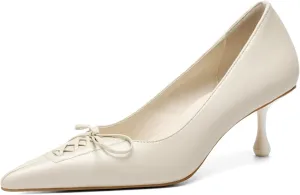 Women's Pointed Pumps Sexy Stiletto Heels Closed Pumps Comfortable Stylish Slip-On Dress Shoes for Party Wedding Proms Work Shoes