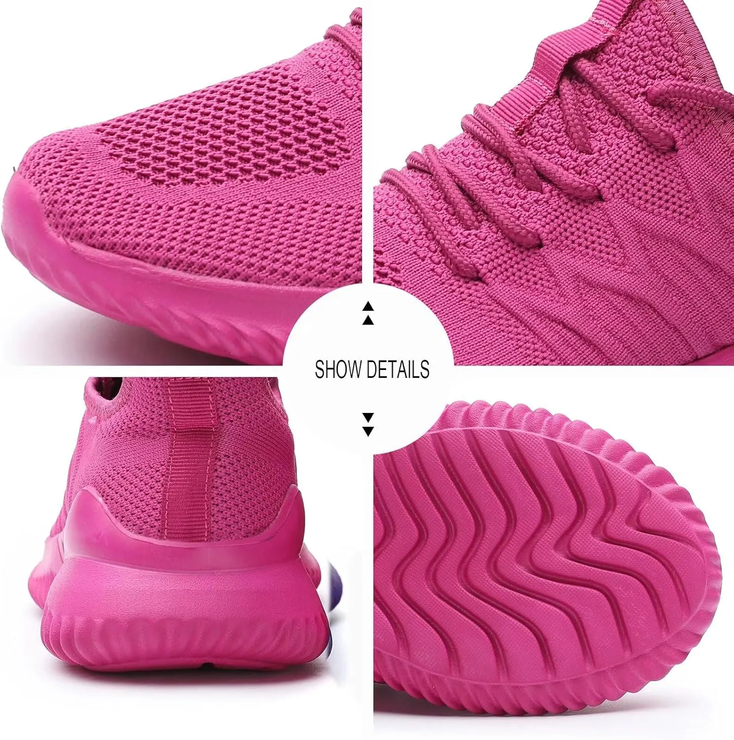Women's Running Shoes Ladies Slip on Tennis Walking Sneakers Lightweight Breathable Comfort Work Gym Trainers Stylish Shoes
