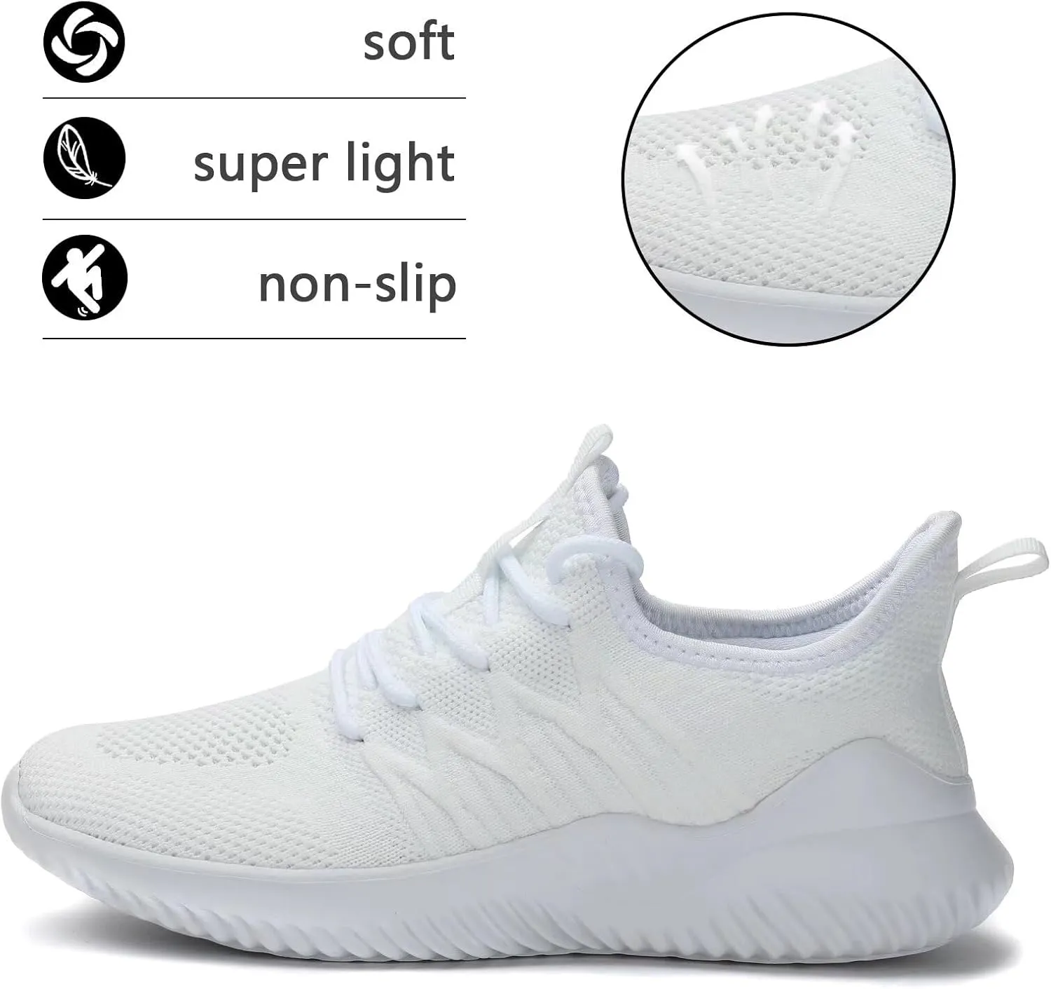 Women's Running Shoes Ladies Slip on Tennis Walking Sneakers Lightweight Breathable Comfort Work Gym Trainers Stylish Shoes