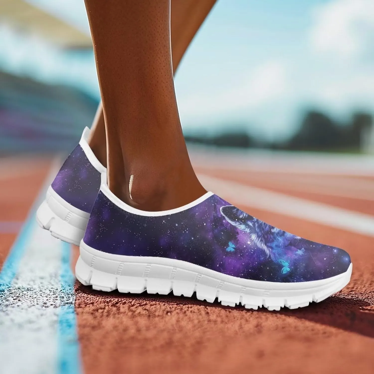 Women's Slip on Loafers Walking Sneakers Breathable Athletic Tennis Running Shoes