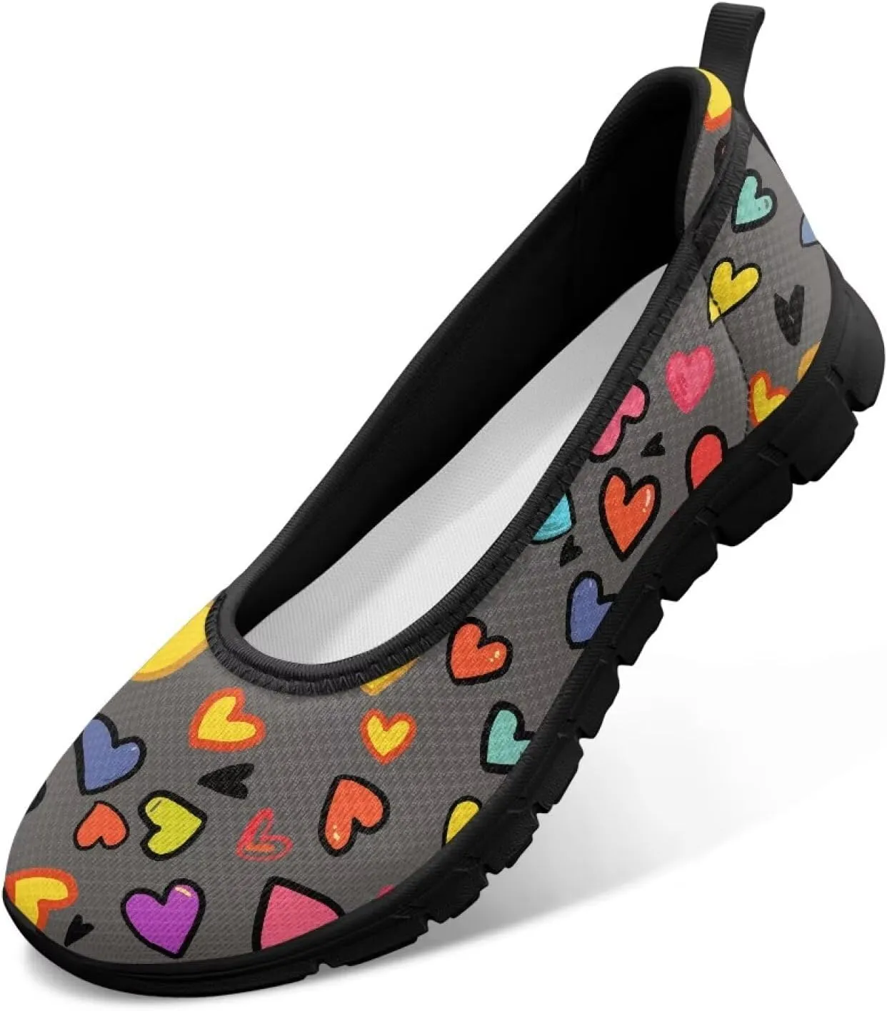 Women's Slip on Shoes Printed Lightweight Walking Shoes Stylish Loafers Non Slip Shoes Low-top Casual Shoes SizeUS 6-11