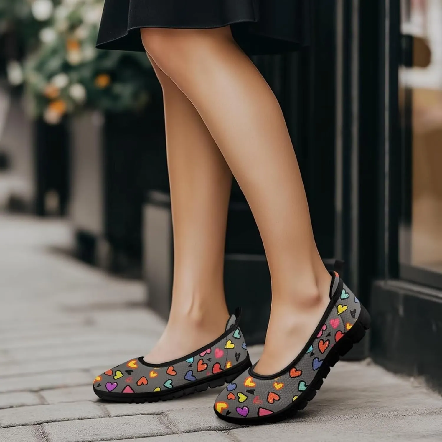 Women's Slip on Shoes Printed Lightweight Walking Shoes Stylish Loafers Non Slip Shoes Low-top Casual Shoes SizeUS 6-11