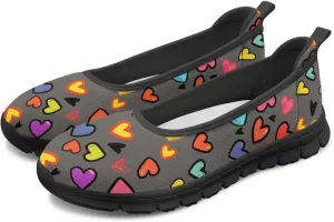 Women's Slip on Shoes Printed Lightweight Walking Shoes Stylish Loafers Non Slip Shoes Low-top Casual Shoes SizeUS 6-11