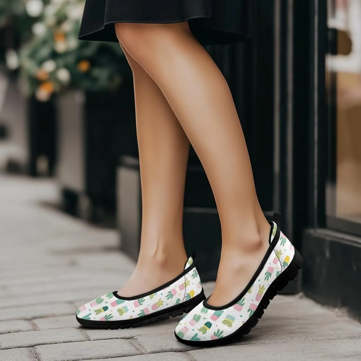 Women's Slip on Shoes Printed Lightweight Walking Shoes Stylish Loafers Non Slip Shoes Low-top Casual Shoes SizeUS 6-11