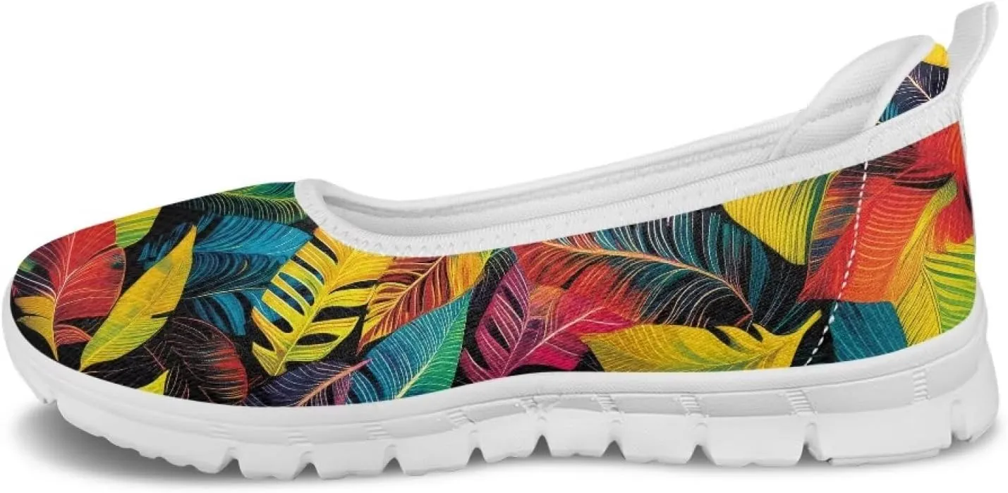 Womens Slip on Walking Shoes Stylish Floral Casual Loafers Lightweight Comfortable Ladies Soft Travel Footwear SizeUS 6-11