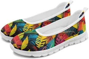 Womens Slip on Walking Shoes Stylish Floral Casual Loafers Lightweight Comfortable Ladies Soft Travel Footwear SizeUS 6-11