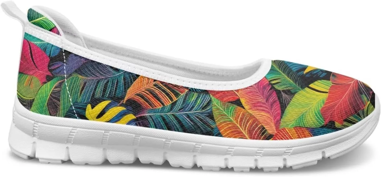 Womens Slip on Walking Shoes Stylish Floral Casual Loafers Lightweight Comfortable Ladies Soft Travel Footwear SizeUS 6-11