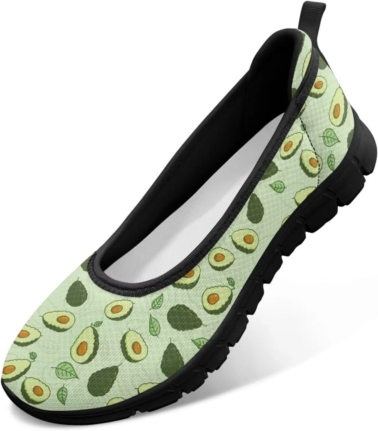 Women's Slip On Walking Sneakers Casual Fashion Flying Mesh Loafers Lightweight Dress Shoes Non-Slip Cozy Exercise Flat Shoes US Size 6-11