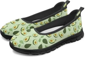 Women's Slip On Walking Sneakers Casual Fashion Flying Mesh Loafers Lightweight Dress Shoes Non-Slip Cozy Exercise Flat Shoes US Size 6-11