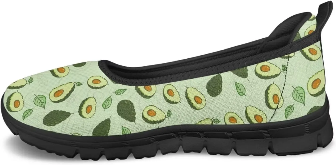 Women's Slip On Walking Sneakers Casual Fashion Flying Mesh Loafers Lightweight Dress Shoes Non-Slip Cozy Exercise Flat Shoes US Size 6-11
