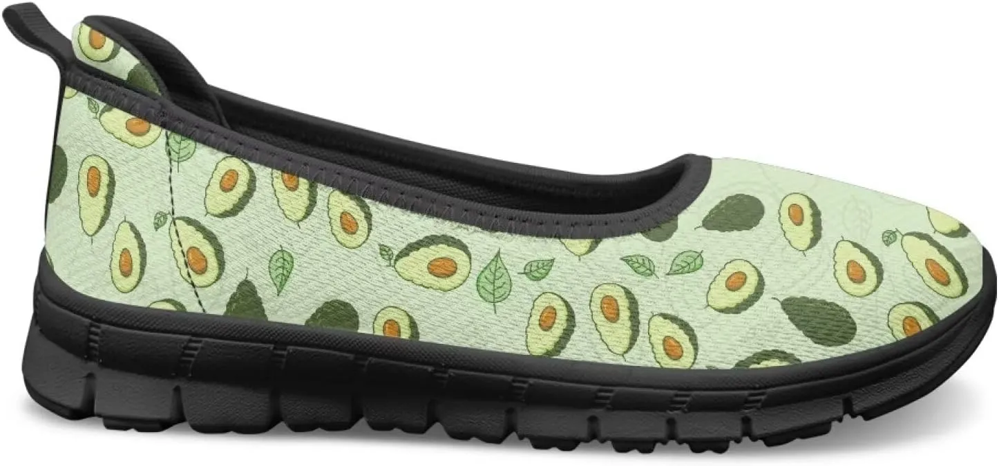 Women's Slip On Walking Sneakers Casual Fashion Flying Mesh Loafers Lightweight Dress Shoes Non-Slip Cozy Exercise Flat Shoes US Size 6-11