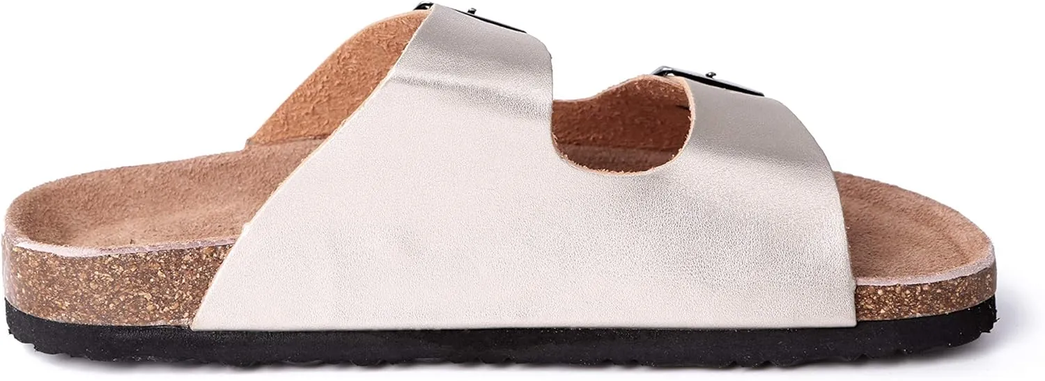 Womens Slippers Slip On Flip Flops T-Strap Cork Sole Casual Flat Slides Sandals
