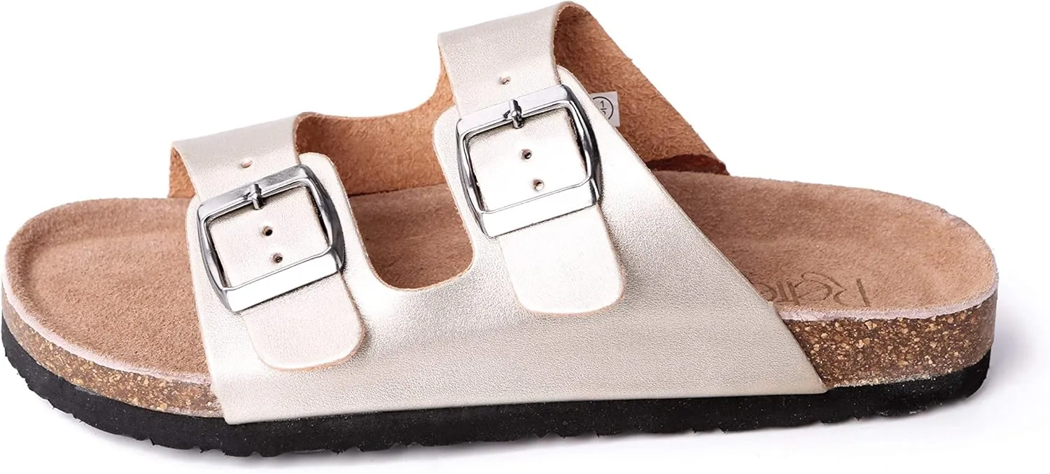 Womens Slippers Slip On Flip Flops T-Strap Cork Sole Casual Flat Slides Sandals