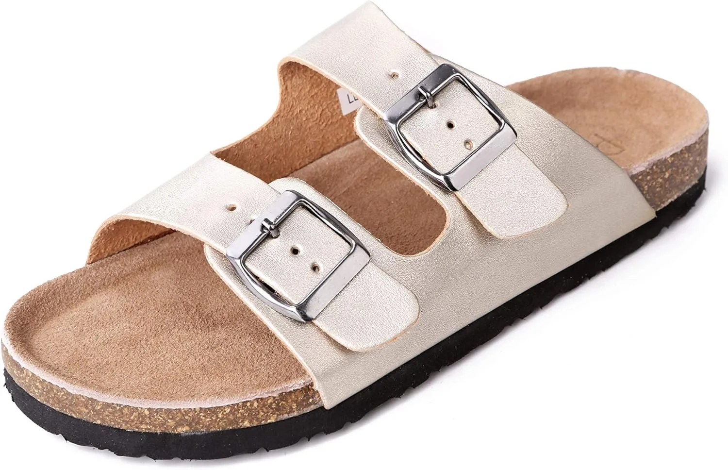 Womens Slippers Slip On Flip Flops T-Strap Cork Sole Casual Flat Slides Sandals