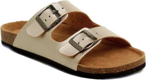 Womens Slippers Slip On Flip Flops T-Strap Cork Sole Casual Flat Slides Sandals