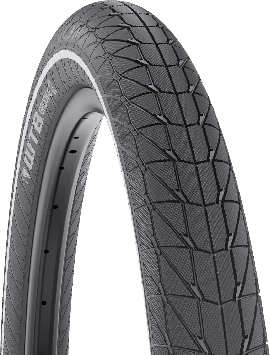 WTB Groov-E 27" x 2.4" Urban Bike Tire, Wire Bead Tire, Available with or Without Flat Guard, Reflective Strip, for E-Bikes & Standard Bikes, Puncture Resistant, Water Channeling Grooves