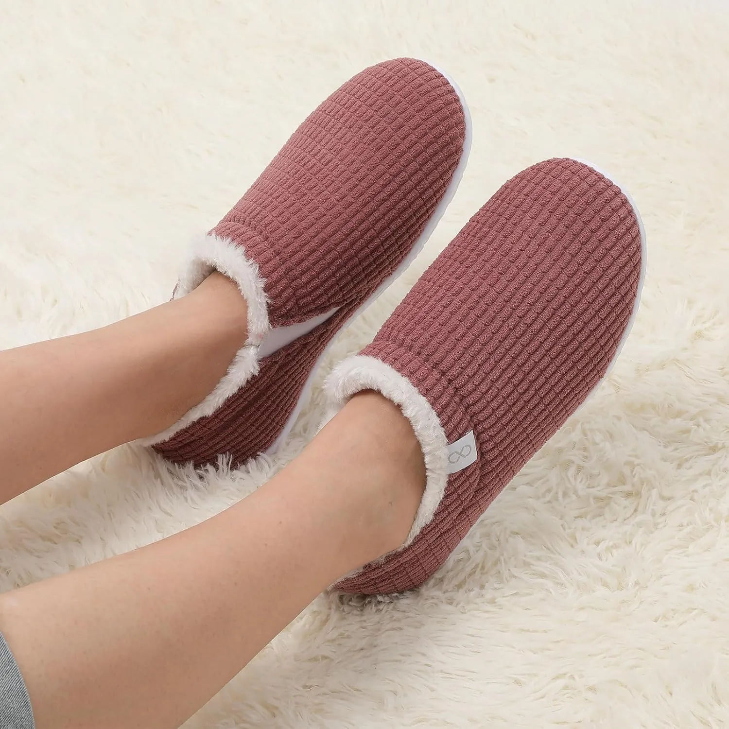 XIHALOOK Womens Mens Fuzzy Slippers Lightweight Closed Back House Shoes Slip on for Indoor Outdoor