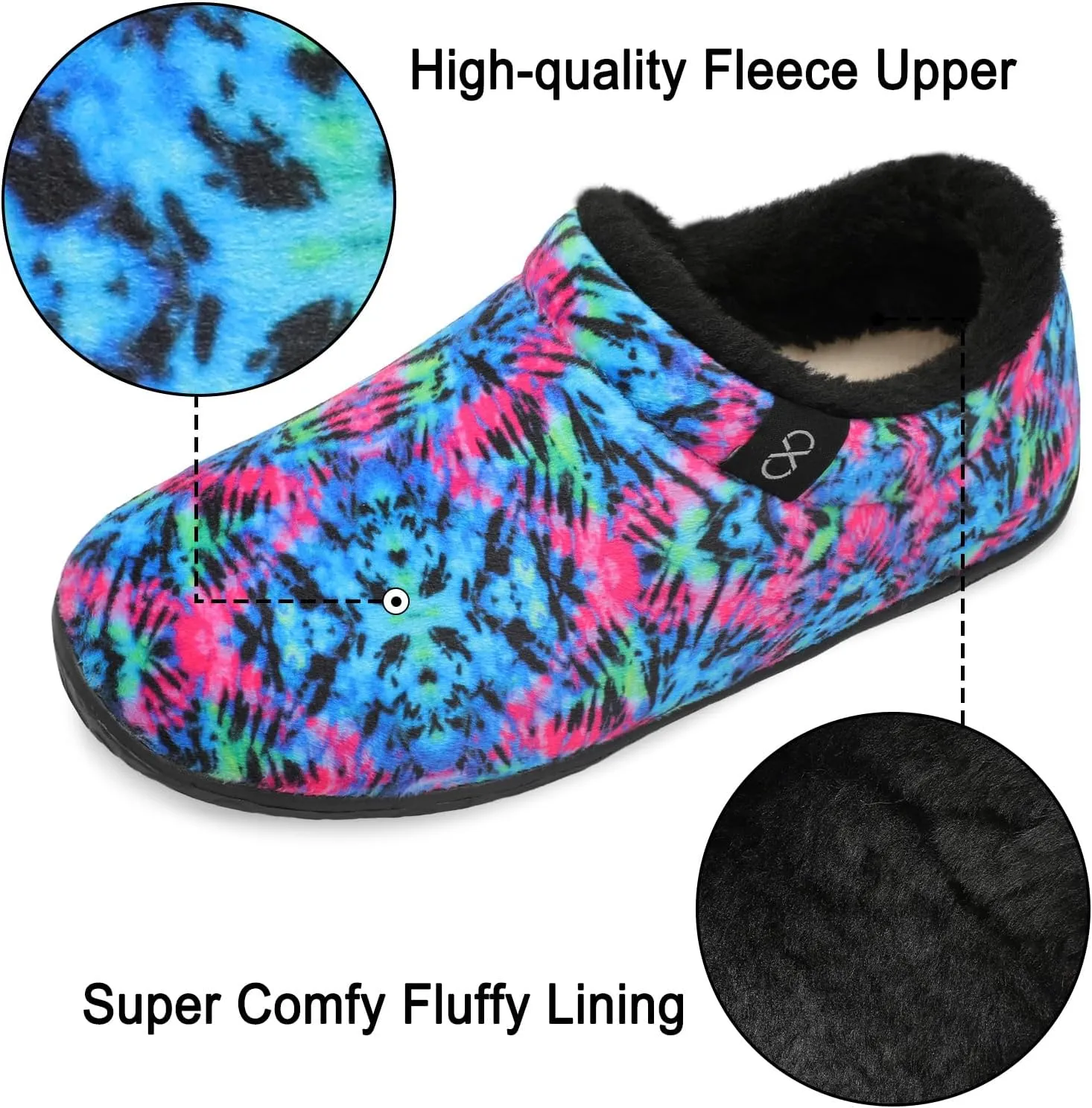 XIHALOOK Womens Mens Fuzzy Slippers Lightweight Closed Back House Shoes Slip on for Indoor Outdoor