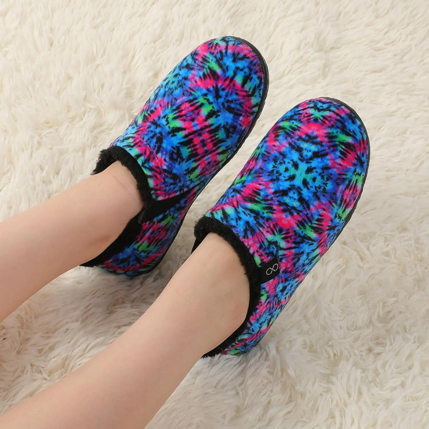 XIHALOOK Womens Mens Fuzzy Slippers Lightweight Closed Back House Shoes Slip on for Indoor Outdoor