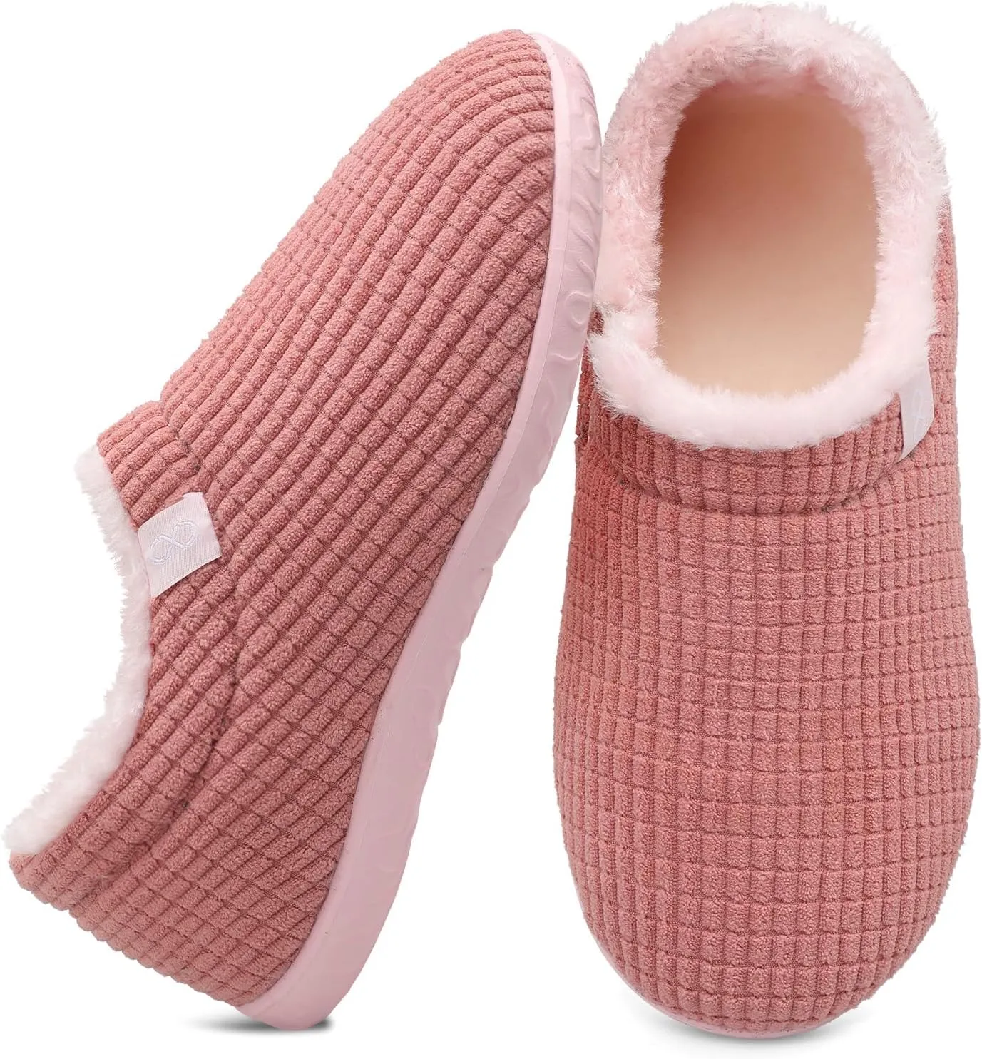 XIHALOOK Womens Mens Fuzzy Slippers Lightweight Closed Back House Shoes Slip on for Indoor Outdoor