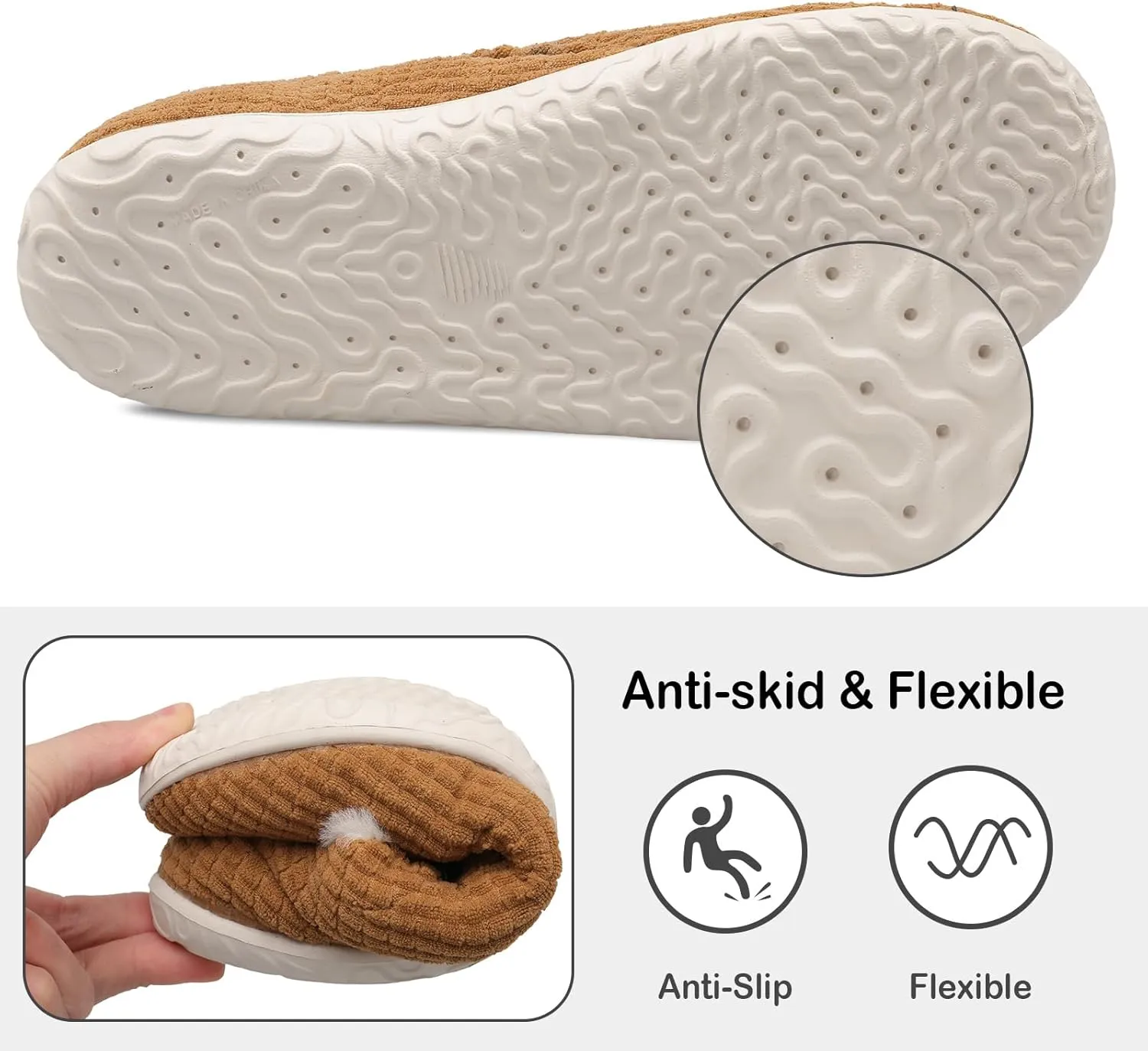 XIHALOOK Womens Mens Fuzzy Slippers Lightweight Closed Back House Shoes Slip on for Indoor Outdoor
