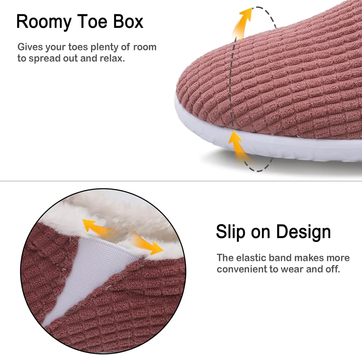 XIHALOOK Womens Mens Fuzzy Slippers Lightweight Closed Back House Shoes Slip on for Indoor Outdoor