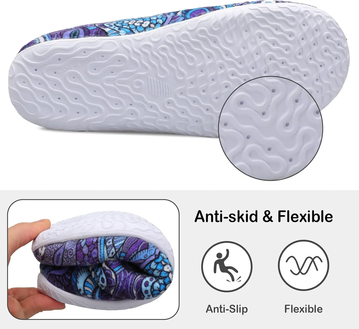 XIHALOOK Womens Mens Fuzzy Slippers Lightweight Closed Back House Shoes Slip on for Indoor Outdoor