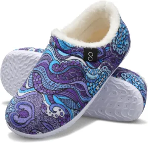 XIHALOOK Womens Mens Fuzzy Slippers Lightweight Closed Back House Shoes Slip on for Indoor Outdoor