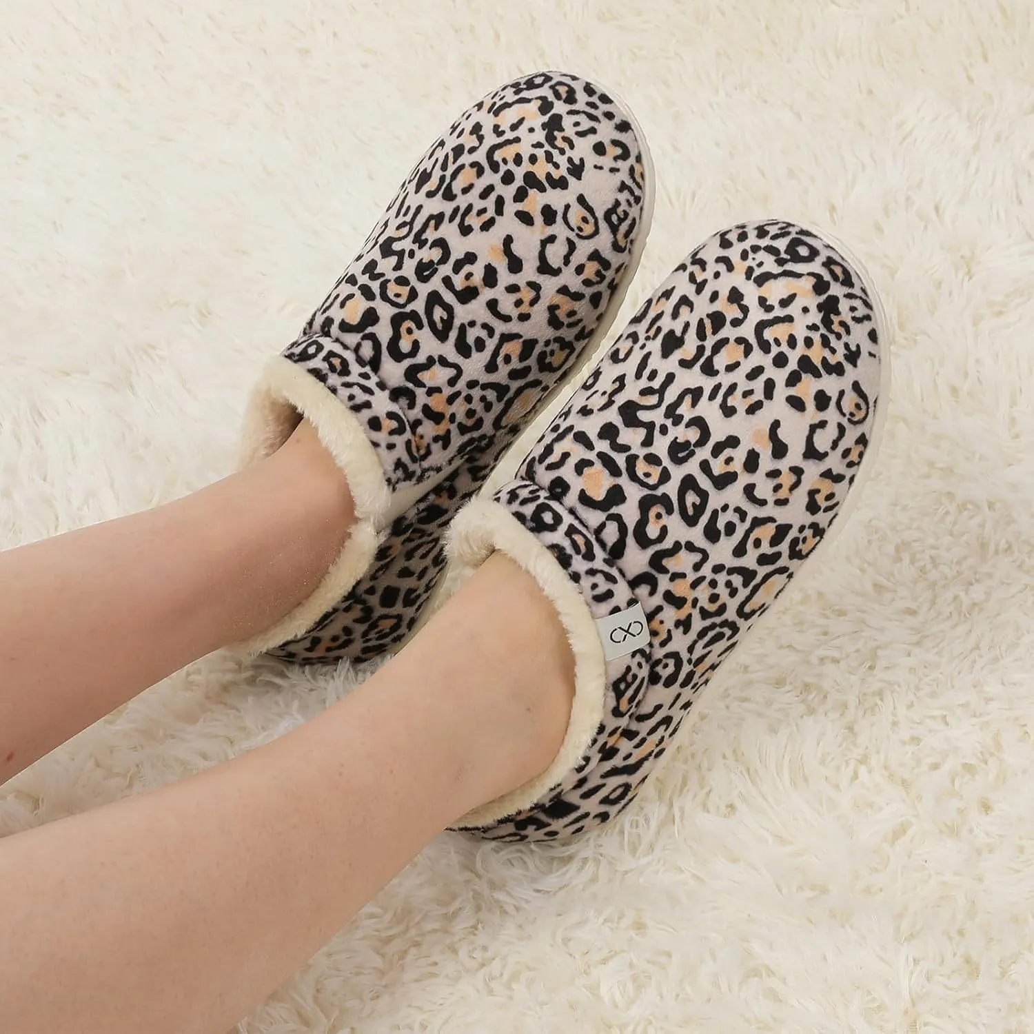 XIHALOOK Womens Mens Fuzzy Slippers Lightweight Closed Back House Shoes Slip on for Indoor Outdoor