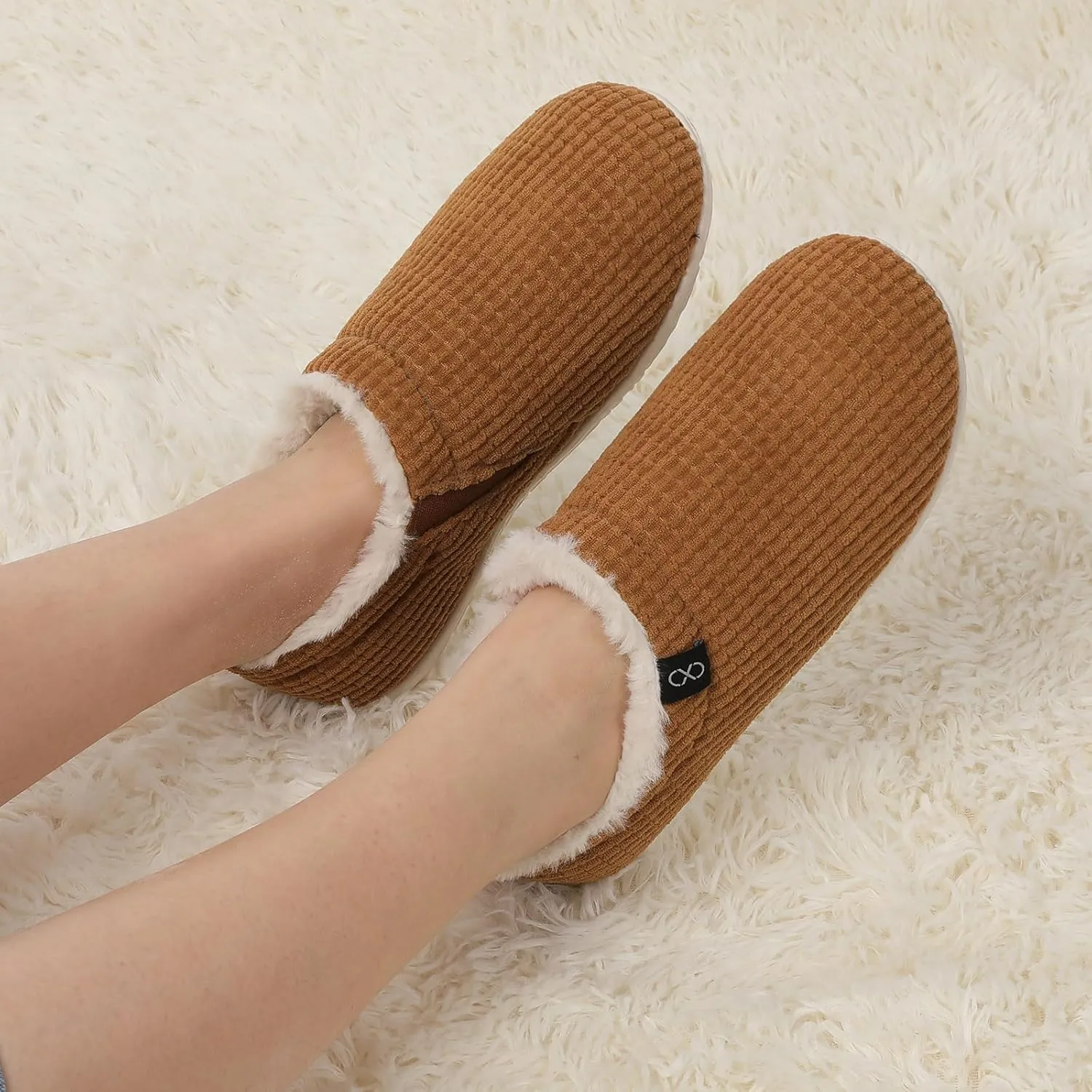 XIHALOOK Womens Mens Fuzzy Slippers Lightweight Closed Back House Shoes Slip on for Indoor Outdoor