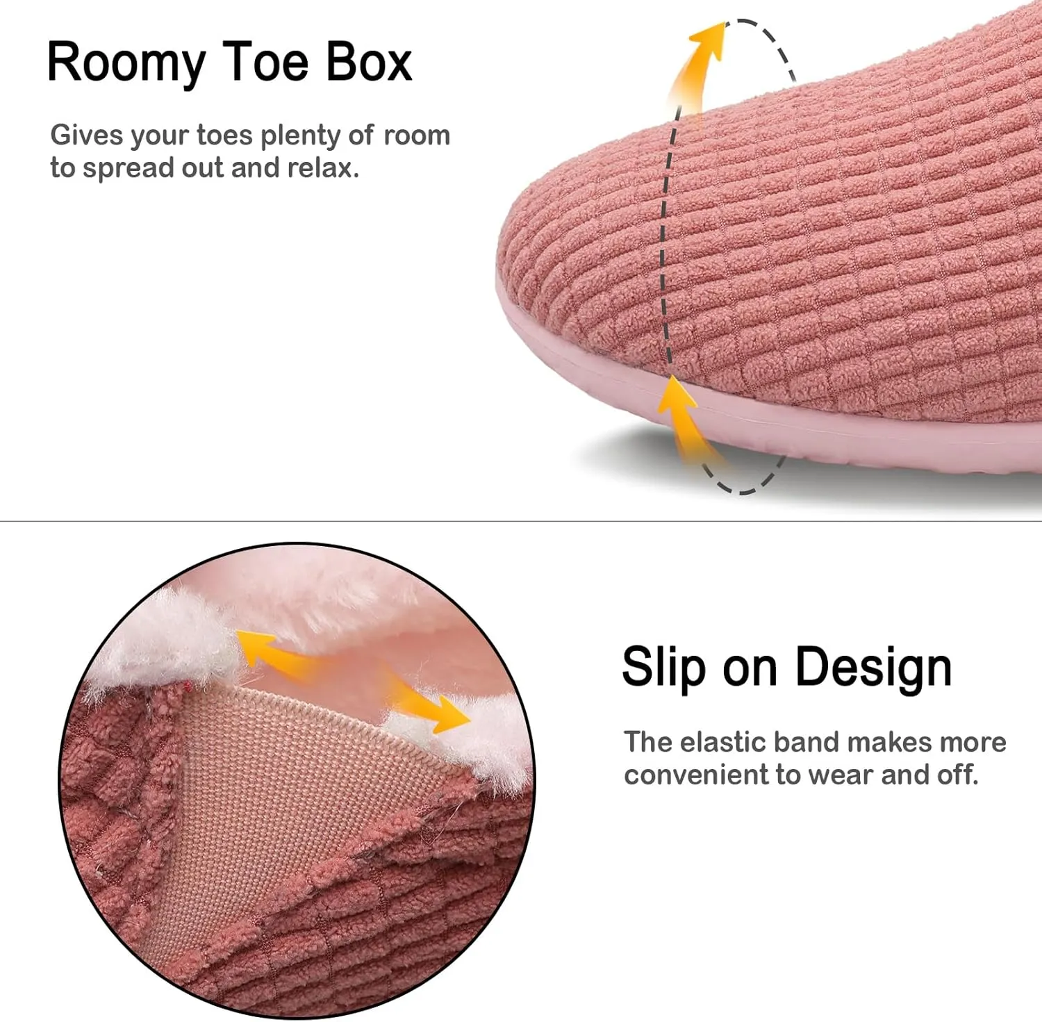 XIHALOOK Womens Mens Fuzzy Slippers Lightweight Closed Back House Shoes Slip on for Indoor Outdoor