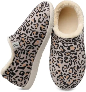 XIHALOOK Womens Mens Fuzzy Slippers Lightweight Closed Back House Shoes Slip on for Indoor Outdoor