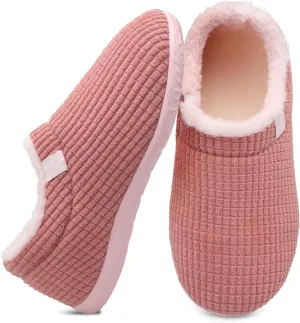 XIHALOOK Womens Mens Fuzzy Slippers Lightweight Closed Back House Shoes Slip on for Indoor Outdoor