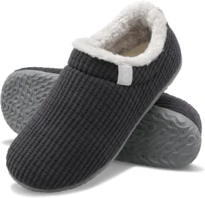 XIHALOOK Womens Mens Fuzzy Slippers Lightweight Closed Back House Shoes Slip on for Indoor Outdoor