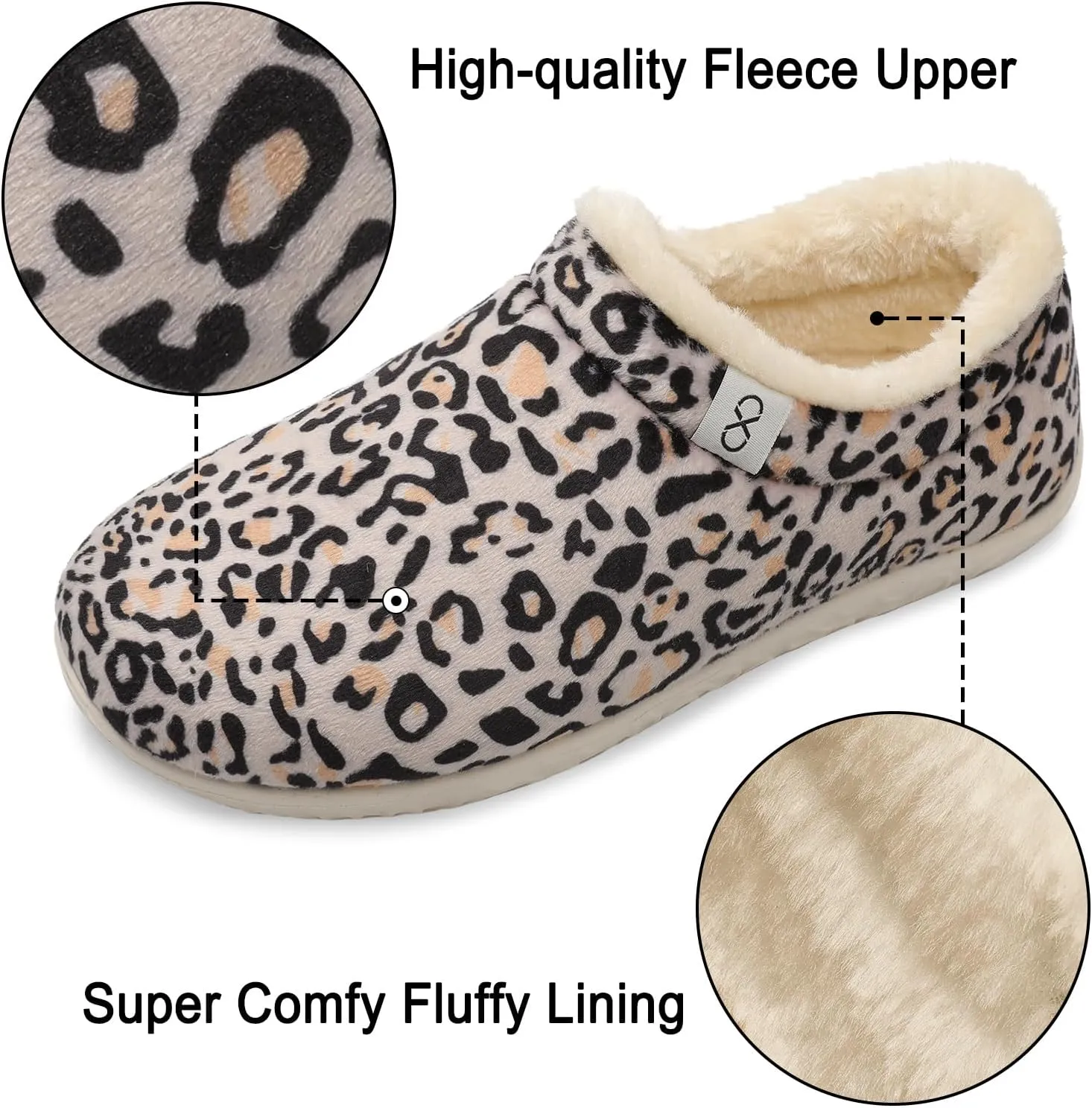 XIHALOOK Womens Mens Fuzzy Slippers Lightweight Closed Back House Shoes Slip on for Indoor Outdoor