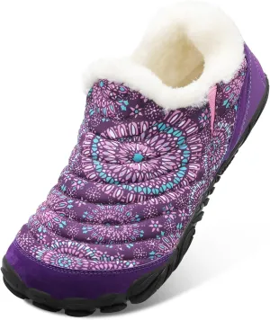 XIHALOOK Womens Mens Slip on House Shoes Faux Fur Memory Foam Slippers with Anti-Skid Rubber Sole for Indoor Outdoor