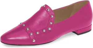 XYD Women Vintage Comfy Closed Toe Slip On Loafers Low Heel Studded Flats Formal Office Work Dress Shoes