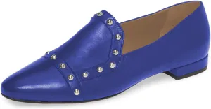 XYD Women Vintage Comfy Closed Toe Slip On Loafers Low Heel Studded Flats Formal Office Work Dress Shoes