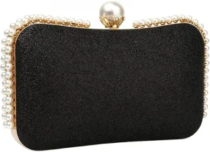 YYW Clutch Purse for Women Pearls Evening handbag Wedding Party Purse Shoulder Bag