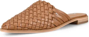 zero-sum Women's Closed Toe Flat Mules Braided Backless Slip-On Sandals Summer Loafer Casual Slides for Women